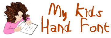 My Kids Hand Font - Perfect for ages 3+ Boy or Girl. Turn your child's handwriting into their own computer font. A perfect keepsake of those special growing up moments.